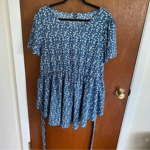 SHEIN Blue Floral Dress